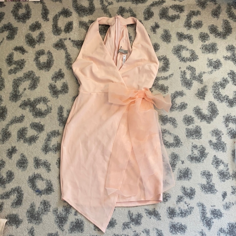 ASOS pink bow dress